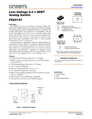 FSA5157 datasheet cover page