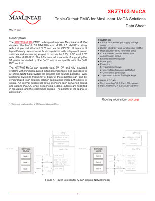 XR77103-MOCA datasheet cover page