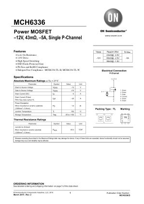 MCH6336 datasheet cover page