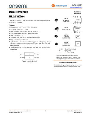 NL27WZ04 数据手册首页
