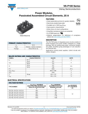 VS-P100SERIES 数据手册首页