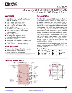 LTM4670 datasheet cover page