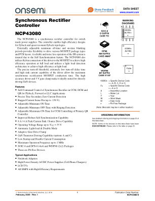 NCP43080 datasheet cover page