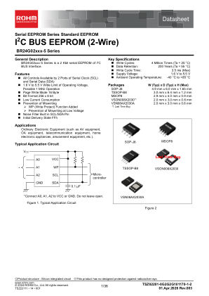 BR24G02NUX-5Z 数据手册首页