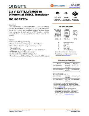 MC100EPT24 数据手册首页