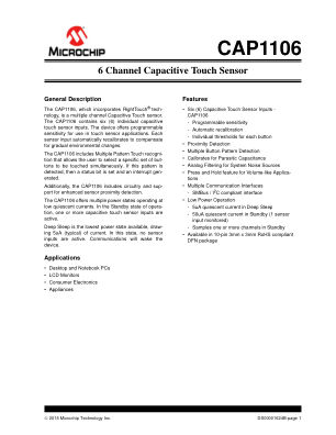 CAP1106-1-AIA-TR 数据手册首页