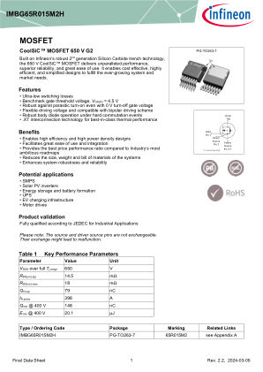 IMBG65R015M2H datasheet cover page