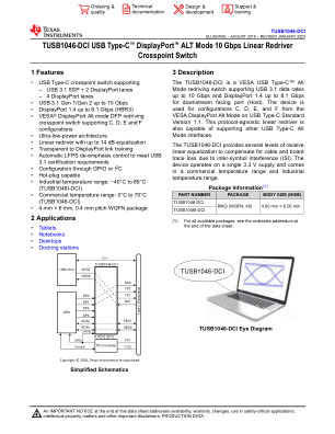 TUSB1046-DCI datasheet cover page