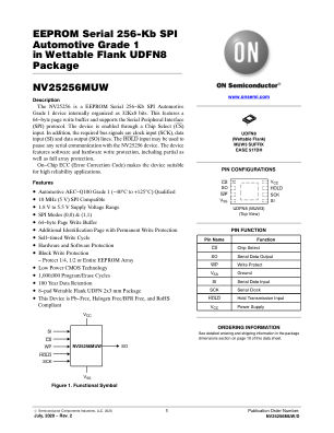 NV25256WF datasheet cover page