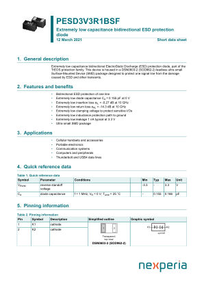 PESD3V3R1BSFYL datasheet cover page