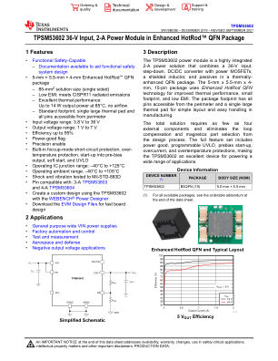 TPSM53602 datasheet cover page
