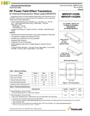 MRF6VP11KH datasheet cover page
