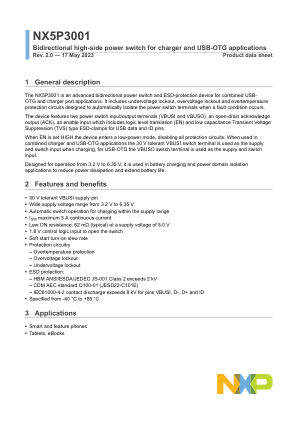 NX5P3001 datasheet cover page