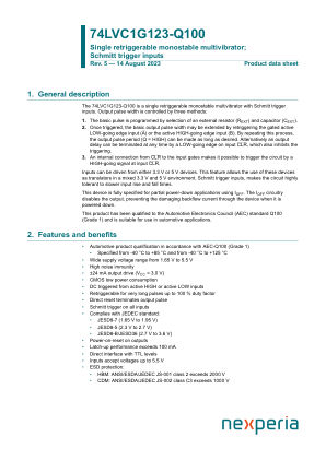 74LVC1G123DC-Q100H datasheet cover page