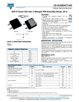 VS-3C20ED07T-M3 datasheet cover page