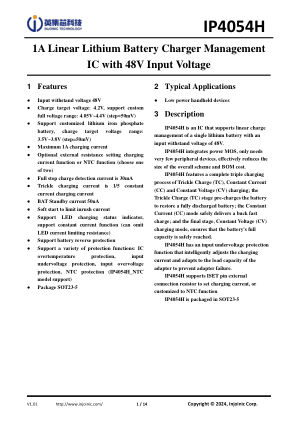 IP4054H 数据手册首页