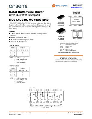 MC74AC240 数据手册首页