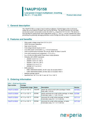 74AUP1G158GN datasheet cover page