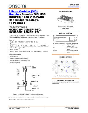 NXH008P120M3F1 数据手册首页