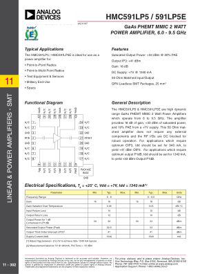 HMC591 datasheet cover page