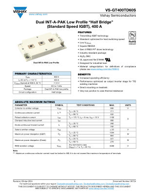 VS-GT400TD60S 数据手册首页