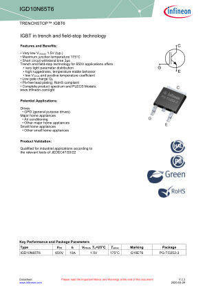 IGD10N65T6 datasheet cover page
