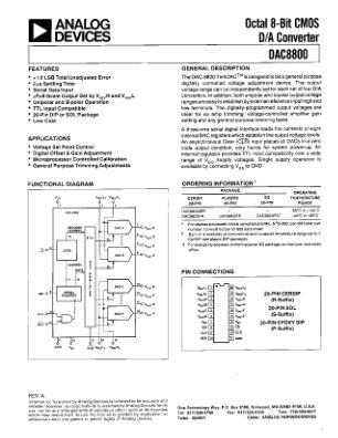 DAC8800 datasheet cover page