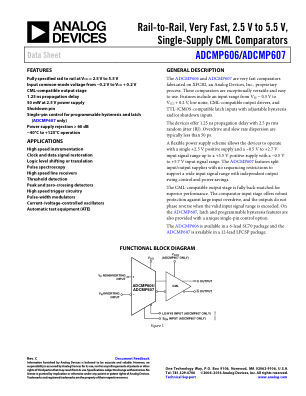 ADCMP606 数据手册首页