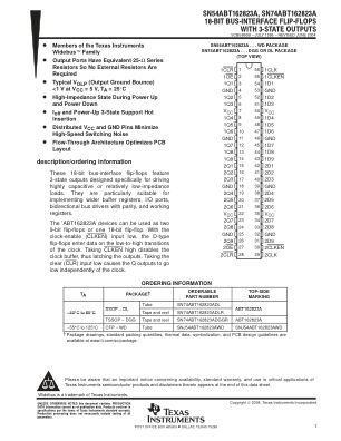 SN74ABT162823A datasheet cover page