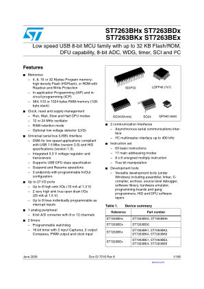 ST7263BH6 数据手册首页