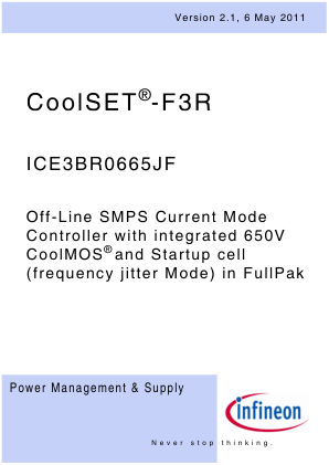 ICE3BR0665JF 数据手册首页