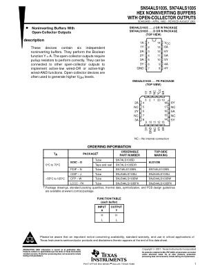 SN74ALS1035 datasheet cover page