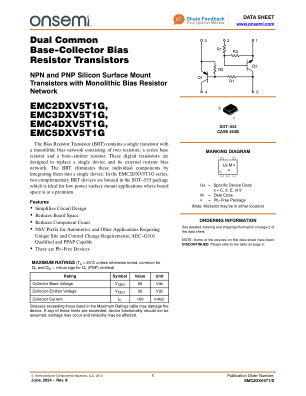 EMC2DXV5T1 datasheet cover page