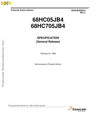 HC05JB4GRS 数据手册首页