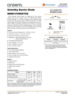 NSR01F30 datasheet cover page