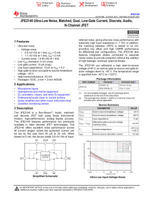 JFE2140 datasheet cover page