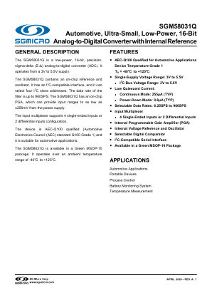 SGM58031Q datasheet cover page