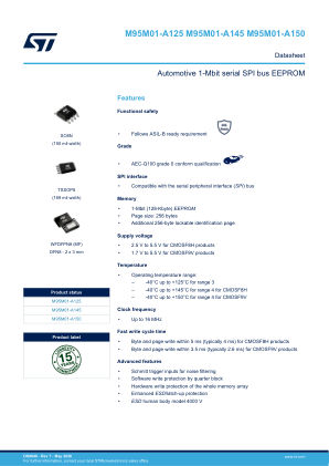 M95M01-A125 datasheet cover page