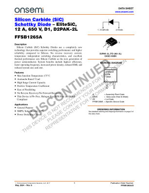 FFSB1265A datasheet cover page
