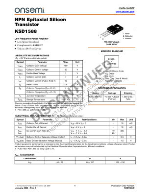 KSD1588 数据手册首页