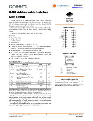 MC14099B 数据手册首页