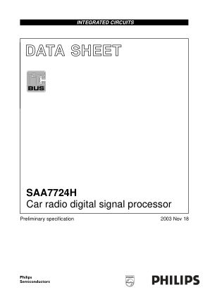 SAA7724H datasheet cover page