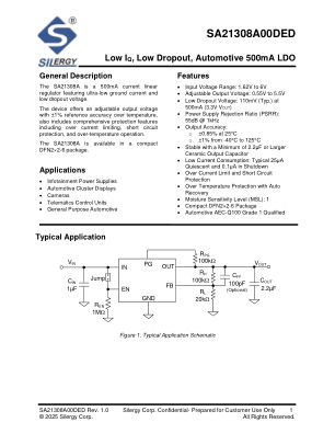 SA21308A00DED 数据手册首页