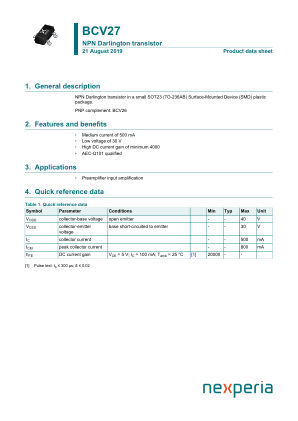 BCV27 datasheet cover page
