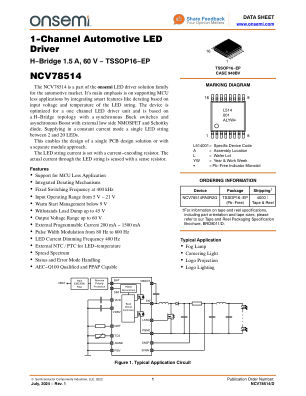 NCV78514 datasheet cover page