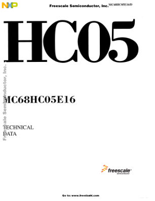MC68HC05E16 datasheet cover page