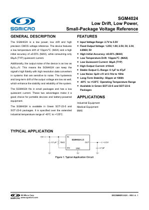 SGM4024 datasheet cover page