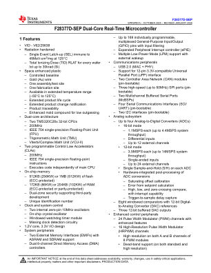 F28377D-SEP datasheet cover page
