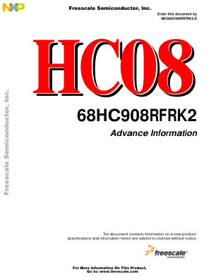 MC68HC908RFRK2 数据手册首页