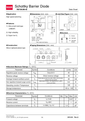 RB706UM-40 datasheet cover page